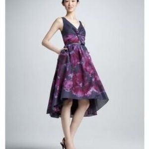 LELA ROSE Neiman Marcus Watercolor Cocktail Dress size 6
